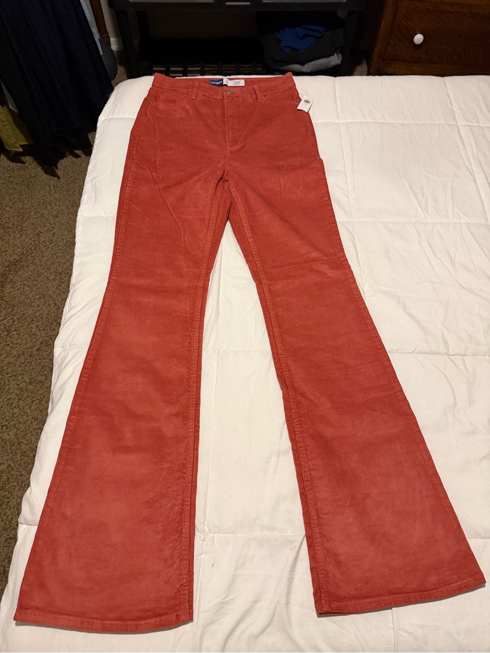 Old Navy Rust Corduroy Flare Jeans - Women's